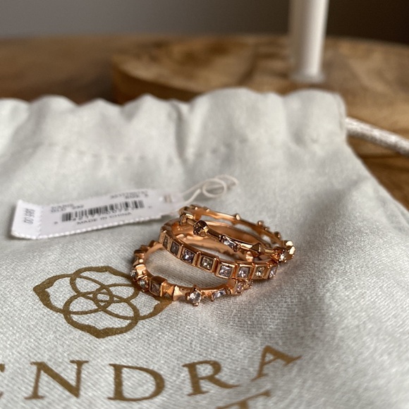 Kendra Scott Rose Gold Stackable Rings - Picture 2 of 3